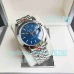 Replica Rolex Datejust Dial 41 Blue Motif Dial Beveled Bezel Jubilee Band Watch